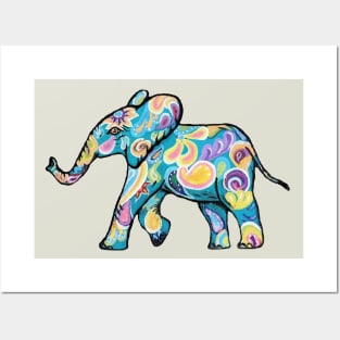 Whimsical Baby Elephant Posters and Art